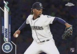 2020 Topps Chrome Base Set Justin Dunn #136 card