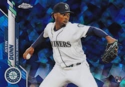 2020 Topps Chrome Sapphire Edition Base Set Justin Dunn #661 card