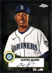 2021 Topps Chrome Platinum Anniversary Base Set Justin Dunn #309 card