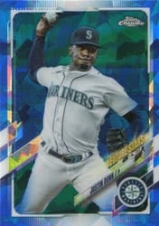 2021 Topps Chrome Sapphire Edition Base Set Justin Dunn #215 card