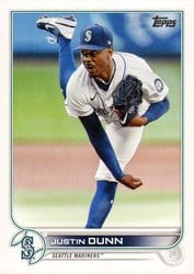 2022 Topps Base Set Justin Dunn #185 card