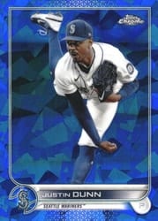2022 Topps Chrome Sapphire Edition Base Set Justin Dunn #185 card