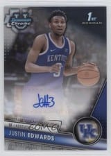 2023-24 Bowman University Chrome Bowman Chrome Prospects Autographs Justin Edwards #BCPA-JE card