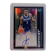 2023-24 Bowman University Chrome Prodigal Playmakers Autographs Justin Edwards #PPA-JE card