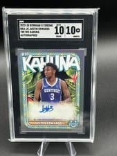2023-24 Bowman University Chrome The Big Kahuna Autographs Justin Edwards #BKA-JE card