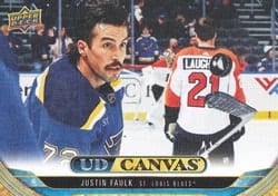 2024-25 Upper Deck UD Canvas Justin Faulk #C126 card