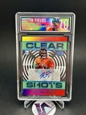 2021 Panini Illusions Clear Shots Signatures Justin Fields #CS-19 card