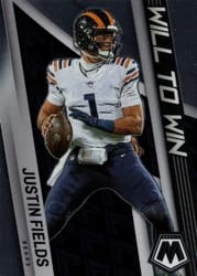 2022 Panini Mosaic Will to Win Justin Fields #WW-14 card