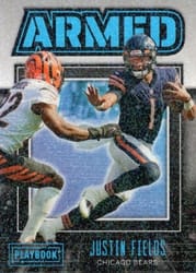 2022 Panini Playbook Armed Justin Fields #A-10 card