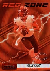 2022 Panini Playbook Red Zone Justin Fields #RZ-8 card