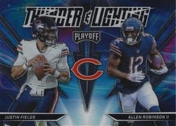 2021 Panini Playoff Thunder & Lightning Justin Fields / Allen Robinson II #TL-19 card