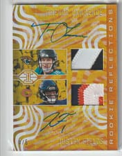 2021 Panini Illusions Rookie Reflections Dual Patch Autographs Justin Fields / Trevor Lawrence #RR-3 card