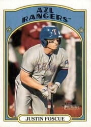 2021 Topps Heritage Minor League Base Set Justin Foscue #113 card