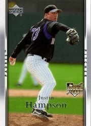 2007 Upper Deck Base Set Justin Hampson #14 card