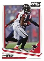 2018 Score Base Set Justin Hardy #22 card