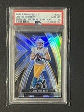 2019 Panini Select Justin Herbert 2020 XRC Prizm Redemption #303 card