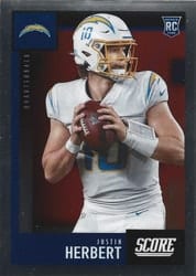 2020 Panini Chronicles 2020 Score Update Rookies Justin Herbert #443 card