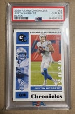 2020 Panini Chronicles Justin Herbert Black #53 card