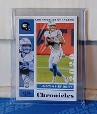 2020 Panini Chronicles Justin Herbert Blue #53 card