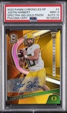 2020 Panini Chronicles Draft Picks Spectra Justin Herbert #4 card