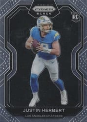 2020 Panini Chronicles Prizm Black Justin Herbert #PB-3 card