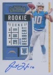 2020 Panini Contenders Base Set Justin Herbert #104 card