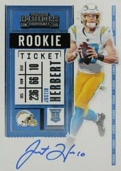 2020 Panini Contenders Base Set Justin Herbert #104 card