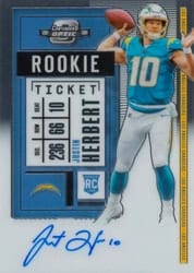 2020 Panini Contenders Optic Base Set Justin Herbert #104 card