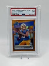 2020 Panini Donruss Optic Justin Herbert Orange #153 card