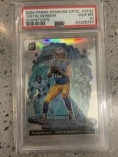 Justin Herbert 2020 Panini Donruss Optic Downtown #DT-31 card