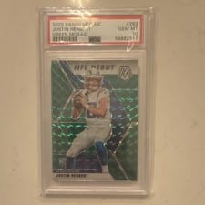 2020 Panini Mosaic Justin Herbert Green Mosaic #263 card