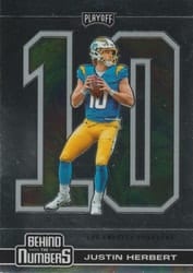2020 Panini Playoff Behind the Numbers Justin Herbert #BTN-26 card
