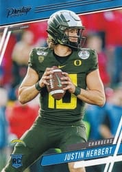 2020 Panini Prestige Base Set Justin Herbert #266 card