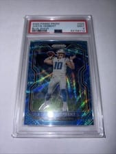 2020 Panini Prizm Justin Herbert Blue Wave #325 card