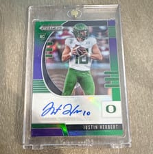 2020 Panini Prizm Draft Picks Justin Herbert #102 card