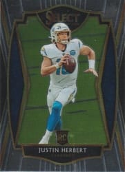 2020 Panini Select Base Set Justin Herbert #144 card