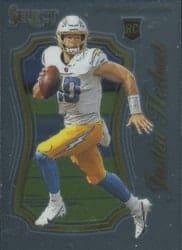 2020 Panini Select Select Certified Rookies Justin Herbert #SCR-4 card