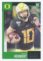 2020 Score Base Set Justin Herbert #362 card