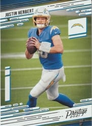 2021 Panini Prestige Base Set Justin Herbert #192 card