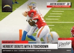 2021 Panini Prestige Highlight Reel Justin Herbert #HR-JH card