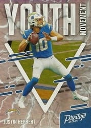 2021 Panini Prestige Youth Movement Justin Herbert #YM-15 card