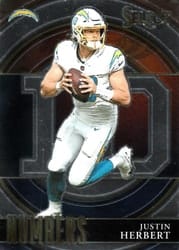 2021 Panini Select Select Numbers Justin Herbert #SN-4 card