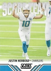 2021 Score Score Team Justin Herbert #ST19 card