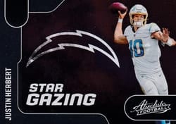 2022 Panini Absolute Star Gazing Justin Herbert #SG-3 card
