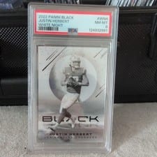 Justin Herbert 2022 Panini Black White Night card