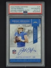 2022 Panini Certified Award Winners Autographs Justin Herbert #AWA-JH card
