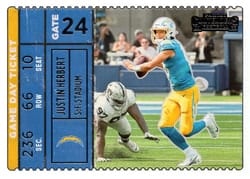 2022 Panini Contenders Game Day Ticket Justin Herbert #GDT-JHE card