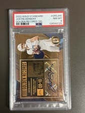 2022 Panini Gold Standard Golden Records Signatures Justin Herbert #GRS-JHE card