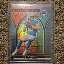 2022 Panini Mosaic Glass Mosaic Justin Herbert #GM-2 card