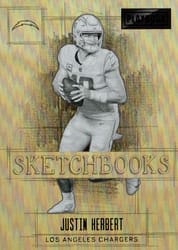 2022 Panini Playbook Sketchbooks Justin Herbert #5 card